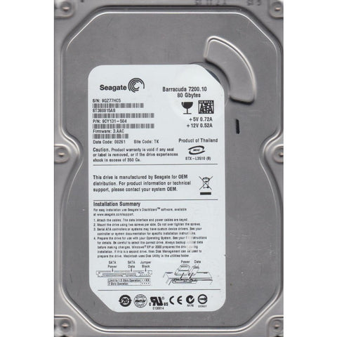 Seagate 80GB BARRACUDA 7200.7 SATA