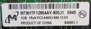 1GB PC2-6400U-666-13-D1 (PC minne)