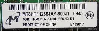1GB PC2-6400U-666-13-D1 (PC minne)